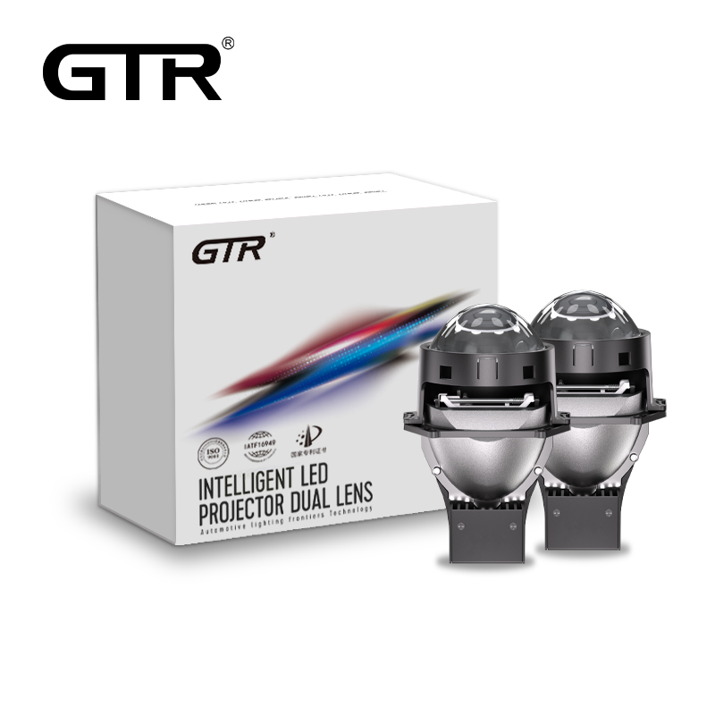 Customized 24V 55W High Beam 45W Low Beam Biled Projector Lens 3 Inch Headlight Double Cups Bi Led Projector Fog Light for Car