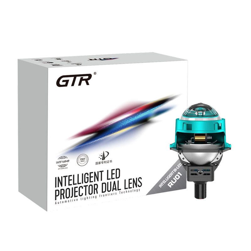 Premium Led Lens Headlights RU01 Bi Led Projector 3 Inch H4 Lamp for Car 58W 5800K 12V Led Light for Car Modification